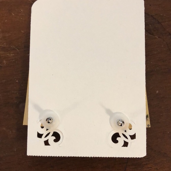 Retro Earrings Red and Black Square - Picture 4 of 7